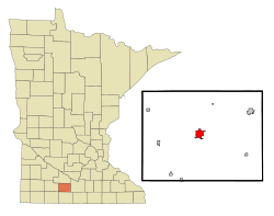 Watonwan County Minnesota Incorporated and Unincorporated areas St. James Highlighted